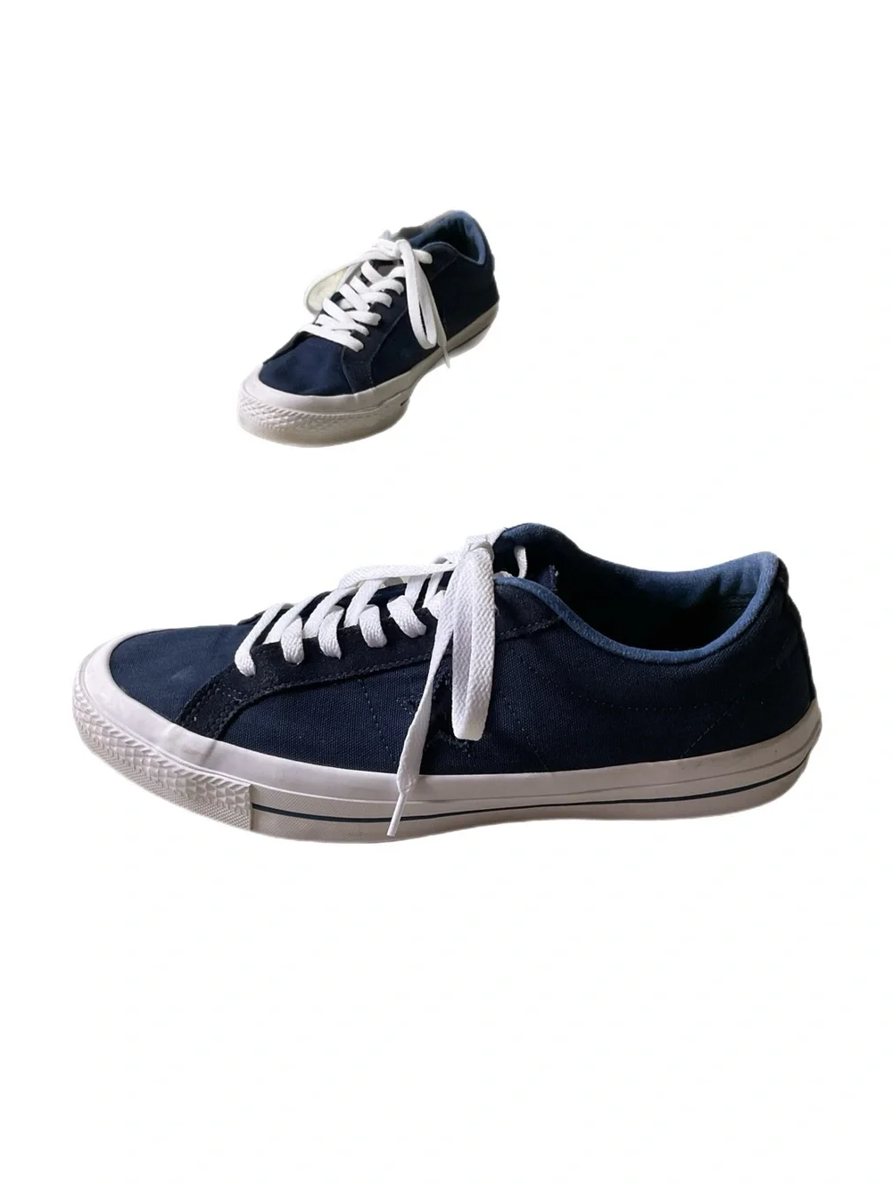 Converse Con One Star Ox Navy Canvas Monochromatic Tonal Blue 153708C M 10/W 12